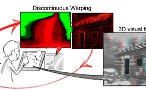 StereoBrush: Interactive 2D to 3D Conversion Using Discontinuous Warps