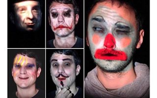 Makeup Lamps: Live Augmentation of Human Faces via Projection