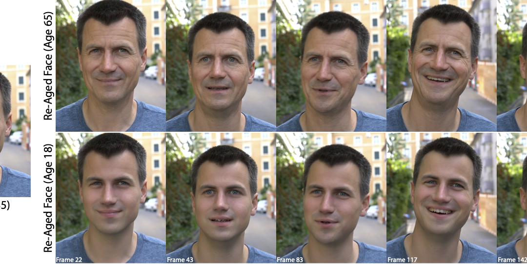 Production-Ready Face Re-Aging for Visual Effects